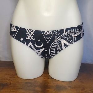 Killstar witchy pentagram  black and white bikini bottoms